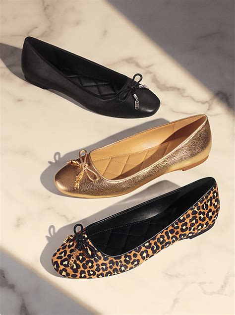 michael kors ballerina leopard|Nori Leopard Print Calf Hair Ballet Flat .